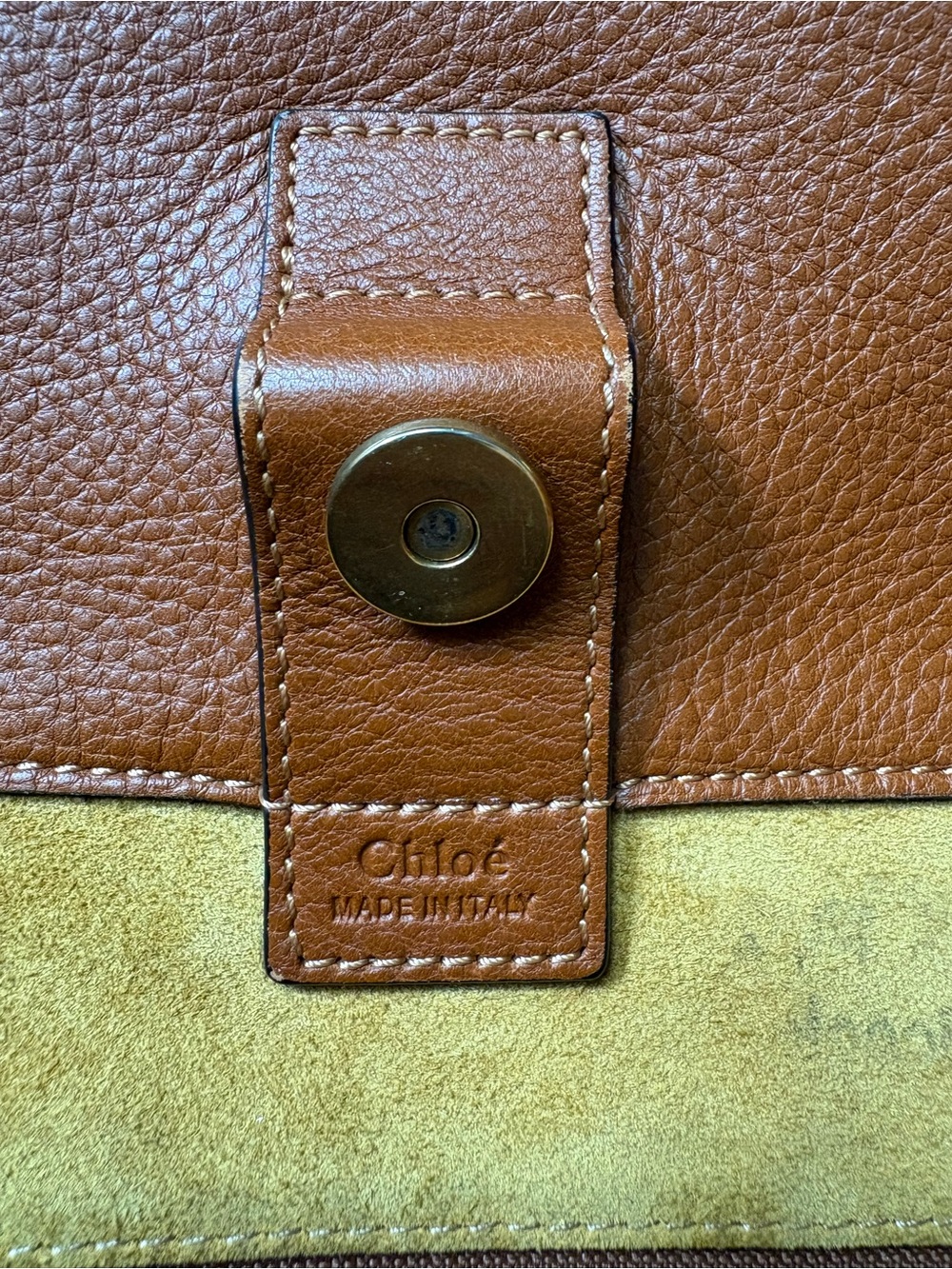 Chloé Milo Cognac Brown Leather Shoulder Tote - Picture 13 of 14